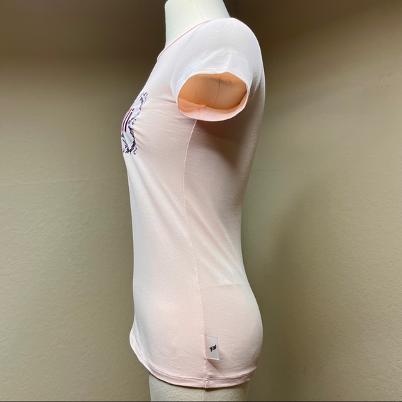 Roberto Cavalli Peach Pink Snakeskin Logo T Shirt Size XS Designer Sexy - Picture 6 of 14